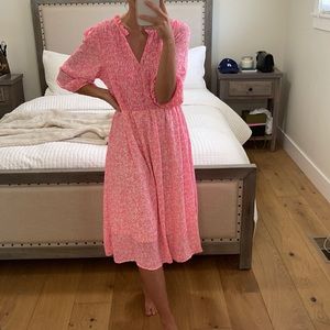 Midi pink dress